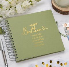 Personalised Brother Multiple Colour Scrapbook or Photo Album Gift With Sentiment