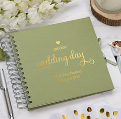Personalised Our Wedding Day Multiple Colours Guest Book Scrapbook or Photo Album Gift