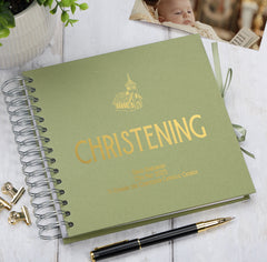 Personalised Christening Multiple Colour Scrapbook Guest Book or Photo Album Gift