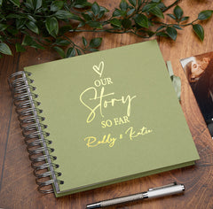 Personalised Our Story So Far Love Themed Multiple Colour Scrapbook Photo album
