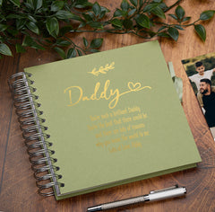 Personalised Daddy Multiple Colour Scrapbook or Photo Album Gift With Sentiment