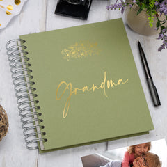 Large Grandma Self Adhesive Photo Album, Multiple Colours, 19cm x 23cm or 22cm x 27cm Photo Album ukgiftstoreonline