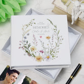 Personalised Our Wedding Memories Photo Album Gift Boxed 6x4" Delicate Floral Design wedding photo album ukgiftstoreonline