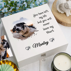 Custom Pet Memorial Box With Photo For Pet Lovers Personalised Condolence & Memory Treasure Sympathy Gift