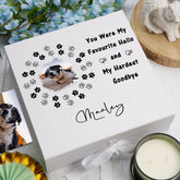Personalised Pet Remembrance Box With Photo For Pet Lovers Custom Memorial Condolence & Memory Keepsake Sympathy Gift