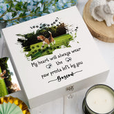 Personalised Paw Print Pet Memorial Box With Photo For Pet Lovers Custom Remembrance Condolence & Memory Keepsake Sympathy Gift