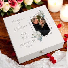 Personalised Custom Photo 30th Anniversary Keepsake Box Wedding Day Memory Gifts Married-Engaged Couple Gift