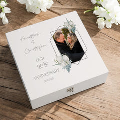 Personalised Custom Photo 30th Anniversary Keepsake Box Wedding Day Memory Gifts Married-Engaged Couple Gift