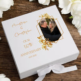 Personalised Custom Photo 50th Anniversary Keepsake Box Wedding Day Memory Gifts Married-Engaged Couple Gift
