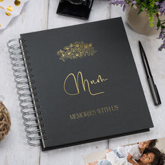 Personalised Large Mum Photo Album With Sentiment Multiple Colours