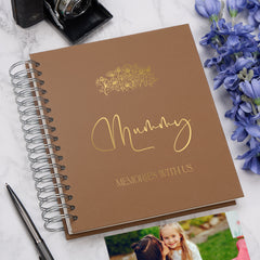Personalised Large Mummy Photo Album With Sentiment Multiple Colours Photo Album ukgiftstoreonline Brown 4x6 Inch Album