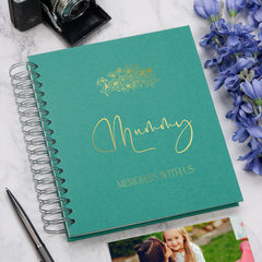 Personalised Large Mummy Photo Album With Sentiment Multiple Colours Photo Album ukgiftstoreonline Emerald Green 4x6 Inch Album