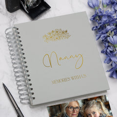 Personalised Large Nanny Photo Album With Sentiment Multiple Colours