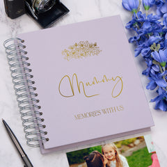 Personalised Large Mummy Photo Album With Sentiment Multiple Colours Photo Album ukgiftstoreonline Lilac 4x6 Inch Album