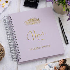 Personalised Large Mum Photo Album With Sentiment Multiple Colours
