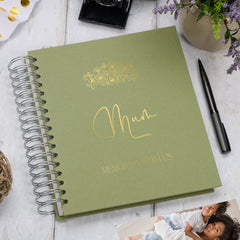 Personalised Large Mum Photo Album With Sentiment Multiple Colours