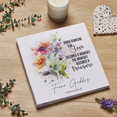 Personalised Large Remembrance and Love Photo Album With Linen Cover