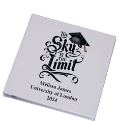 Personalised Graduation Photo Album With Linen Cover Sky Is The Limit