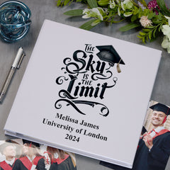 Personalised Graduation Photo Album With Linen Cover Sky Is The Limit
