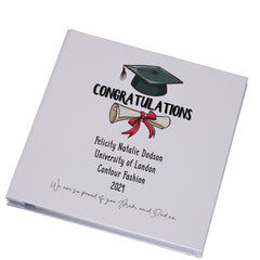 Personalised Congratulations Graduation Photo Album With Linen Cover