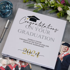 Personalised Class Of Year Graduation Photo Album With Linen Cover
