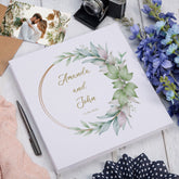 Personalised Large Linen Self-Adhesive Wedding - Anniversaries - Engagement Photo Album Memory Storage Keepsake Album Linen Photo Album ukgiftstoreonline