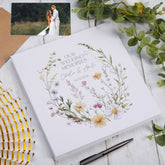 Personalised Large Linen Self-Adhesive Wedding Photo Album Memory Storage Keepsake Album Delicate Floral Design Linen Photo Album ukgiftstoreonline