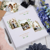 Personalised Large Wedding Photo Album Linen Cover Photo Storage With Custom Photo Design