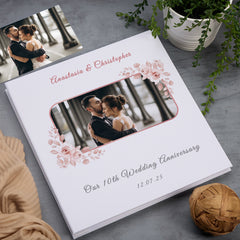 Personalised Our 10th Wedding Anniversary Linen Photo Album Custom Photo Keepsake Couple Gift