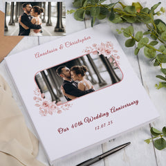 Personalised Our 40th Wedding Anniversary Linen Photo Album Custom Photo Keepsake Couple Gift