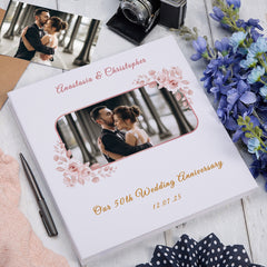 Personalised Our 50th Wedding Anniversary Linen Photo Album Custom Photo Keepsake Couple Gift