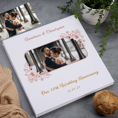Personalised Our 50th Wedding Anniversary Linen Photo Album Custom Photo Keepsake Couple Gift