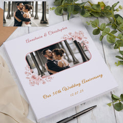 Personalised Our 50th Wedding Anniversary Linen Photo Album Custom Photo Keepsake Couple Gift
