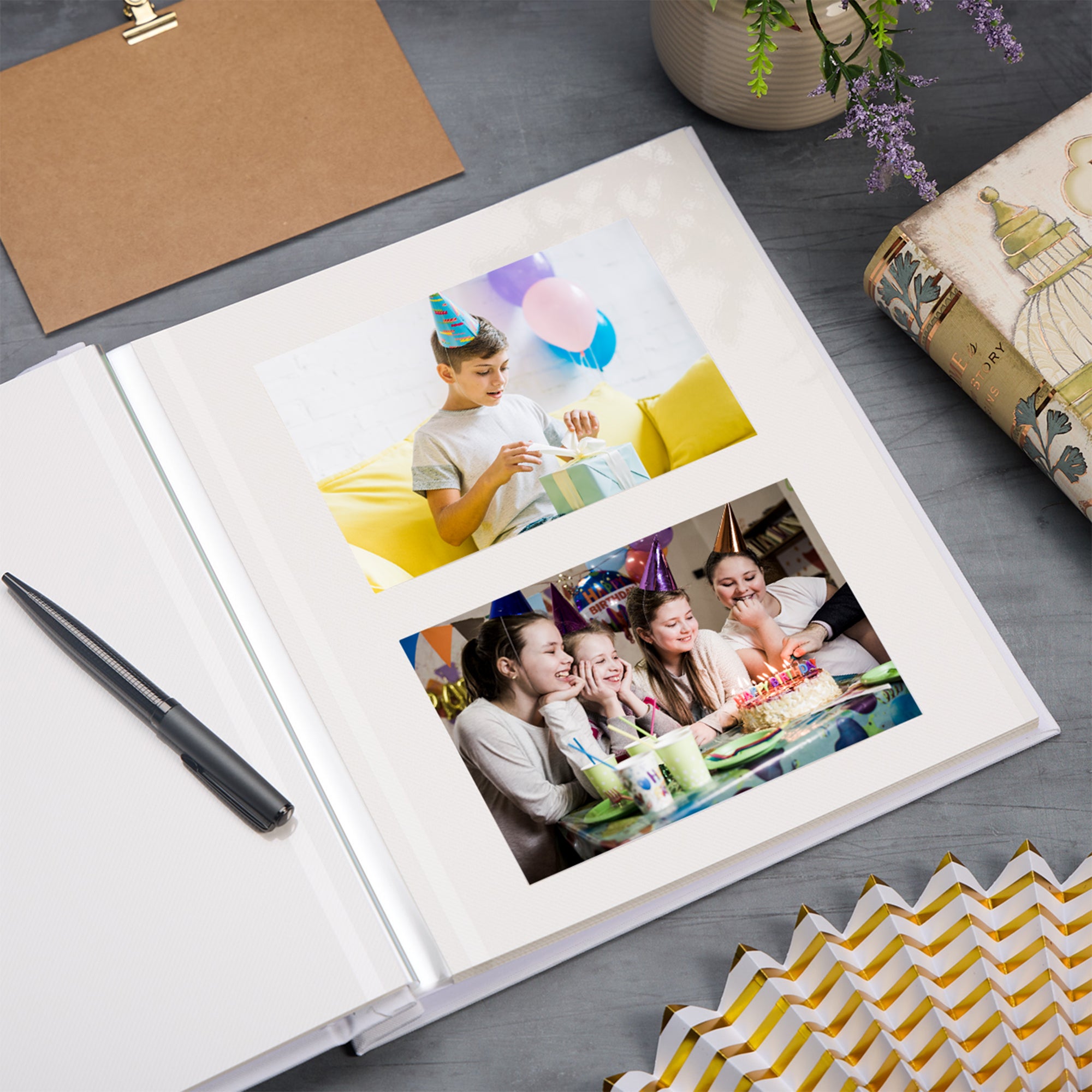 Large Linen Cover 13th Birthday Gift For Her Or Him With Star Design Photo Album photo album ukgiftstoreonline