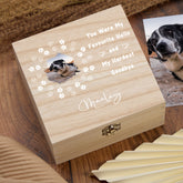 Custom Pet Memorial Remembrance Wooden Keepsake Box With Photo For Pet Lovers Personalised Condolence & Sympathy Treasure Gift