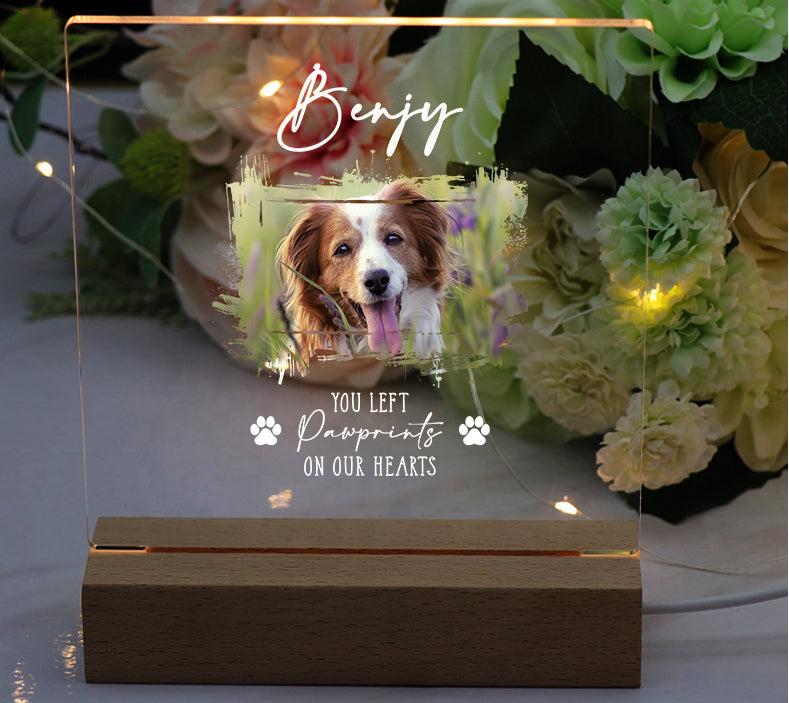 Personalised Pet Photo Memorial Lamp Night Light Gift Personalised Heart Gifts ukgiftstoreonline