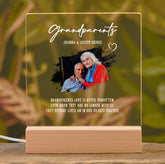 Personalised Grandparents Photo Memorial Lamp Night Light Condolence Sympathy Gift