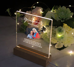 Personalised Grandparents Photo Memorial Lamp Night Light Condolence Sympathy Gift