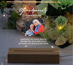 Personalised Grandparents Photo Memorial Lamp Night Light Condolence Sympathy Gift