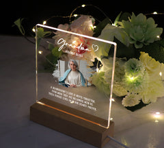 Personalised Grandma Photo Memorial Lamp Night Light Condolence Sympathy Gift