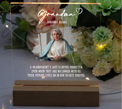 Personalised Grandma Photo Memorial Lamp Night Light Condolence Sympathy Gift