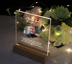 Personalised Grandpa Photo Memorial Lamp Night Light Condolence Sympathy Gift