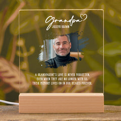 Personalised Grandpa Photo Memorial Lamp Night Light Condolence Sympathy Gift