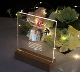 Personalised Mum & Dad Photo Memorial Lamp Night Light Condolence Sympathy Gift
