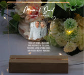 Personalised Mum & Dad Photo Memorial Lamp Night Light Condolence Sympathy Gift