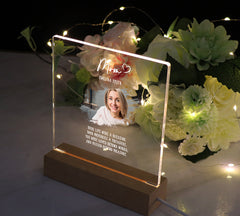 Personalised Mom Photo Memorial Lamp Night Light Condolence Sympathy Gift