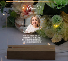 Personalised Mom Photo Memorial Lamp Night Light Condolence Sympathy Gift