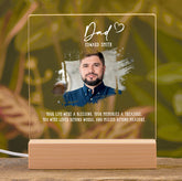 Personalised Dad Photo Memorial Lamp Night Light Condolence Sympathy Gift