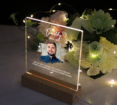 Personalised Daddy Photo Memorial Lamp Night Light Condolence Sympathy Gift