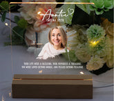Personalised Auntie Photo Memorial Lamp Night Light Condolence Sympathy Gift
